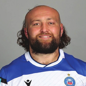 A headshot of the England/Bath Rugby Player Tom Dunn.